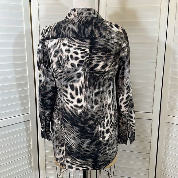 Alfani Tunic Shirt Size 14 Stretch Animal Print - Picture 4 of 10